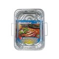Home Plus Home Plus 6392021 11.87 x 16.62 in. Durable Foil Roaster Pan with Handles - Silver- pack of 12 6392021
